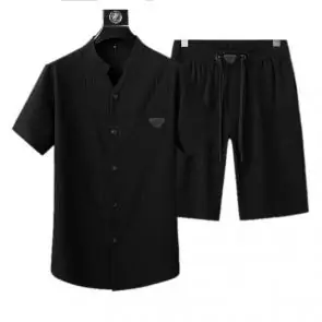 emporio armani manche courte survetement grandes marques  shirt and short sets ea2022 noir